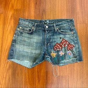 7 for all mankind custom denim shorts